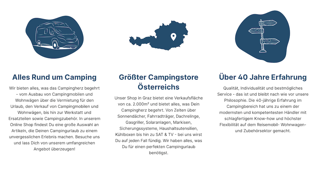 Kledo Camping Graz Ausstatter mit Innovation