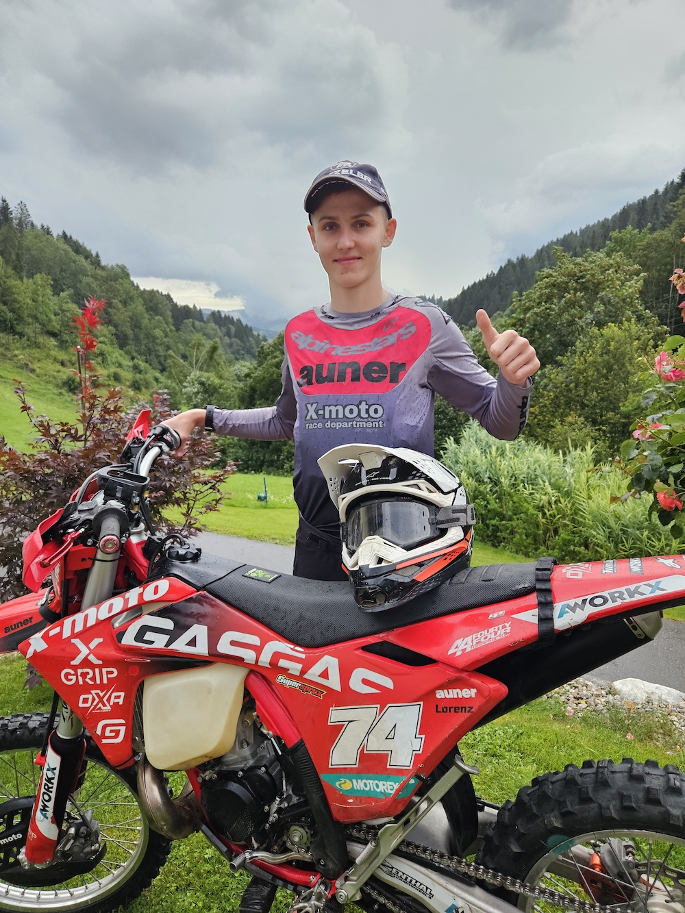 Lorenz Steinkellner mit 16 bereits erfolgreicher Österreich Endurofahrer.