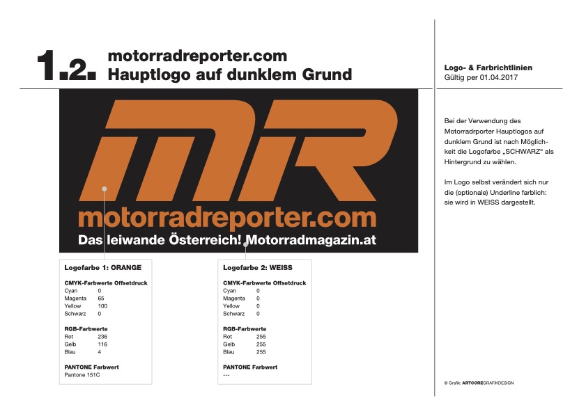 Motorradreporter.com Logo Richtlinen Copyright Erzbergrodeo GmbH