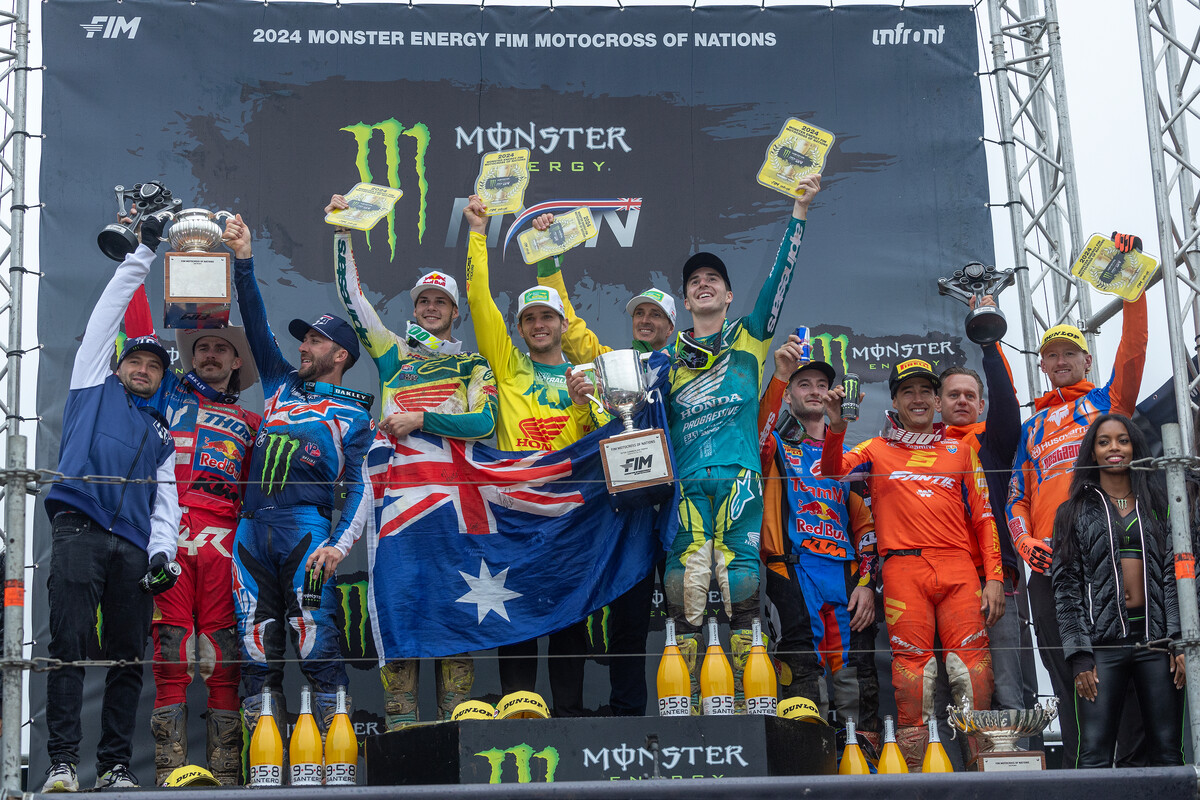 Herlings und Plessinger beim Motocross of Nations auf dem Podium