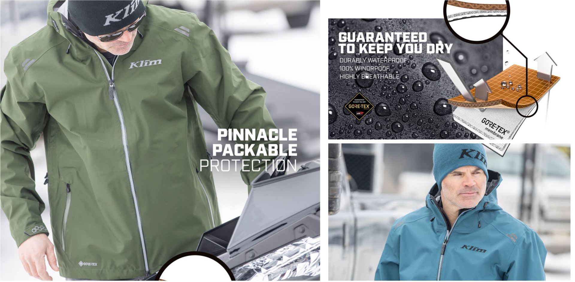 Klim Motorradbekleidung: GUARANTEED TO KEEP YOU DRY® - Jeden Tag und überall!