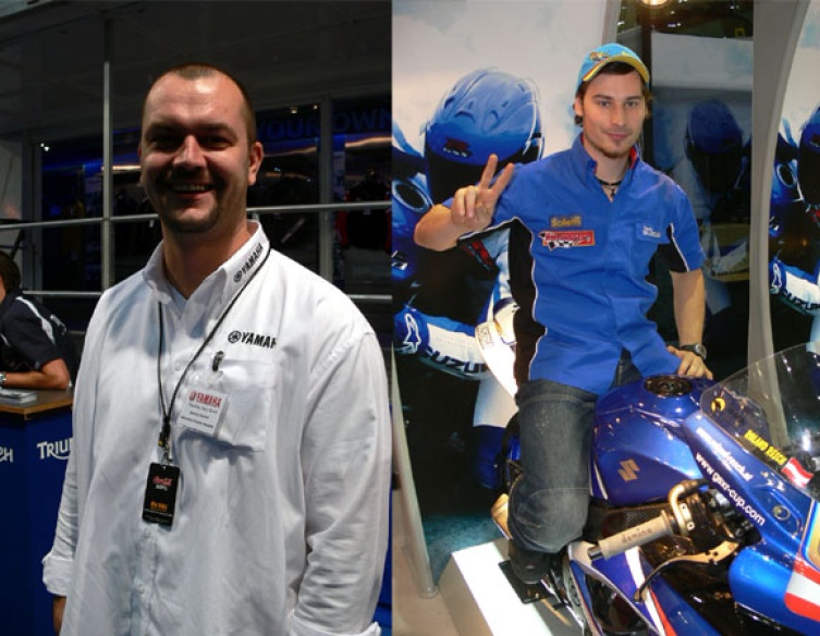 li. Sascha Sobot vom Yamaha und re. Reitwagen Racer Roland Resch