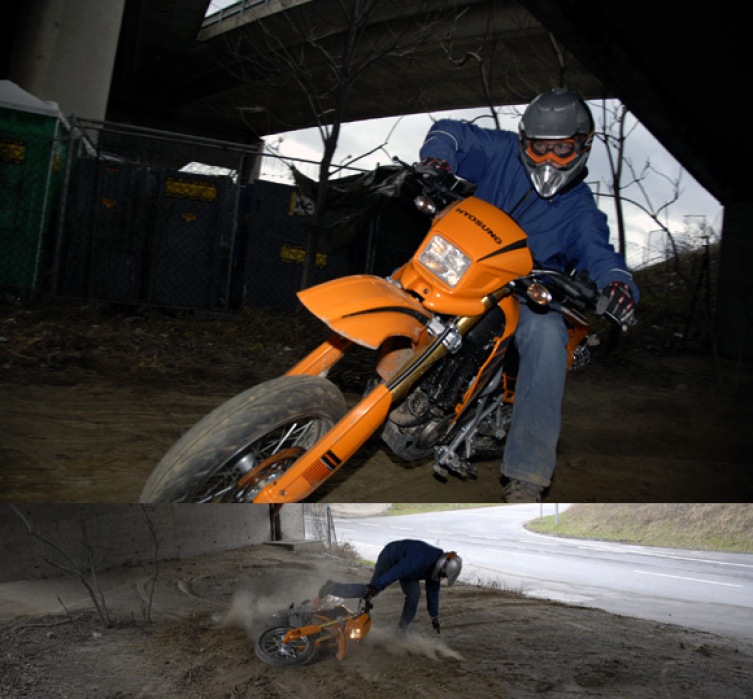 Perfektes 8er fahren mit der Hyosung ist möglich