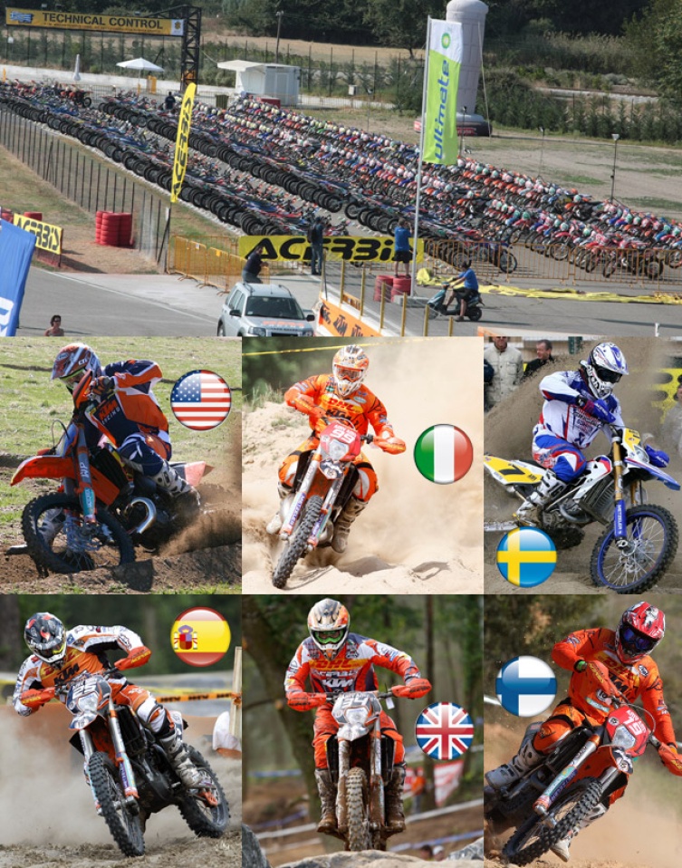 Im Uhrzeigersinn: Kurt Caselli (USA), Alessandro Belometti (I), Anders Eriksson (S), Juha Salminen (FIN), Tom Sagar (UK), Ivan Cervantes (E)