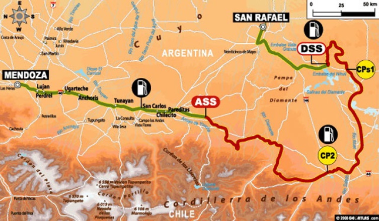 Etappe 6 - San Rafael => Mendoza - 624 km