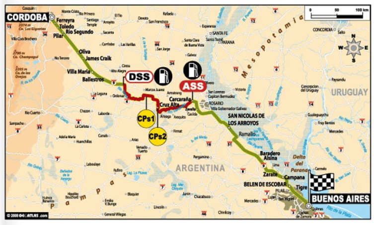 Samstag: Die 14. und vorletzte Etappe führt über insgesamt 792 km von Cordoba nach Buenos Aires