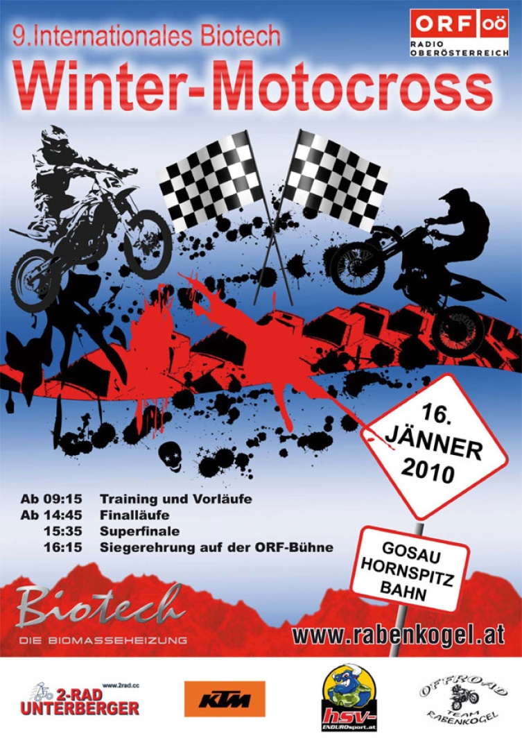 Winter Motocross in Gosau - das Programm