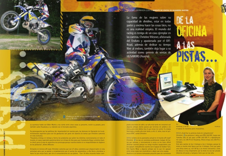 Christine Wiesner im Biker World Magazine 