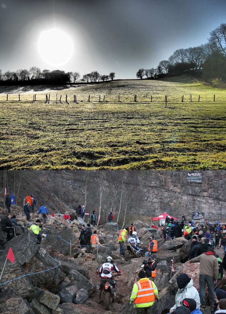 Boulder Sektion in schöner Landschaft