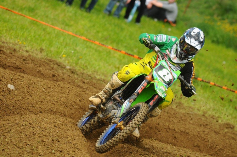 Michi Kratzer lieferte sich tolle Fights mit Philipp Karner in der MX 2 Klasse (Foto: www.supercross.at/Heti)