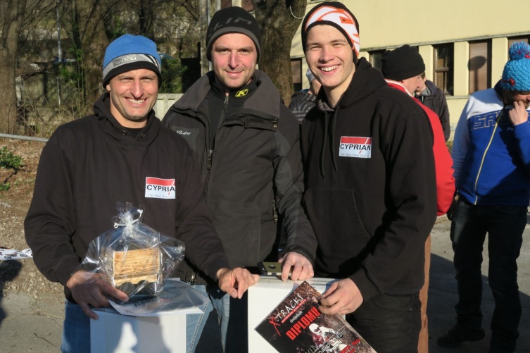 Sieger der Klasse Hobby Team Zdenek Cyprian und Rastislav Hanus sowie David Cyprian (3. Platz Expert)