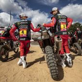 Die größte Neuheit bei der offiziellen Präsentation des Monster Energy Honda Teams 2021 waren nicht so sehr die Fahrer, sondern vielmehr das Bild der Honda CRF450 RALLY selbst.