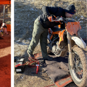 Minus 5 Grad und Sonnenschein Wetter beim Austrian Junior Cup Flattrack Finale um das Moto GP Talent Österreich zu finden.